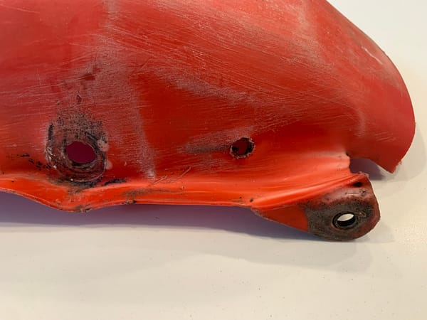 1982 HONDA Cr 80 Rear Fender – OEM 80100-GC4-000ZA (red)