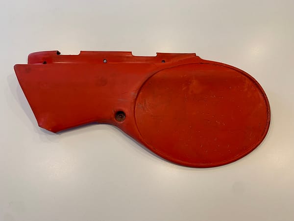 1982 HONDA Cr80 Left Side Panel - OEM 83610-GC4-000ZA (red)